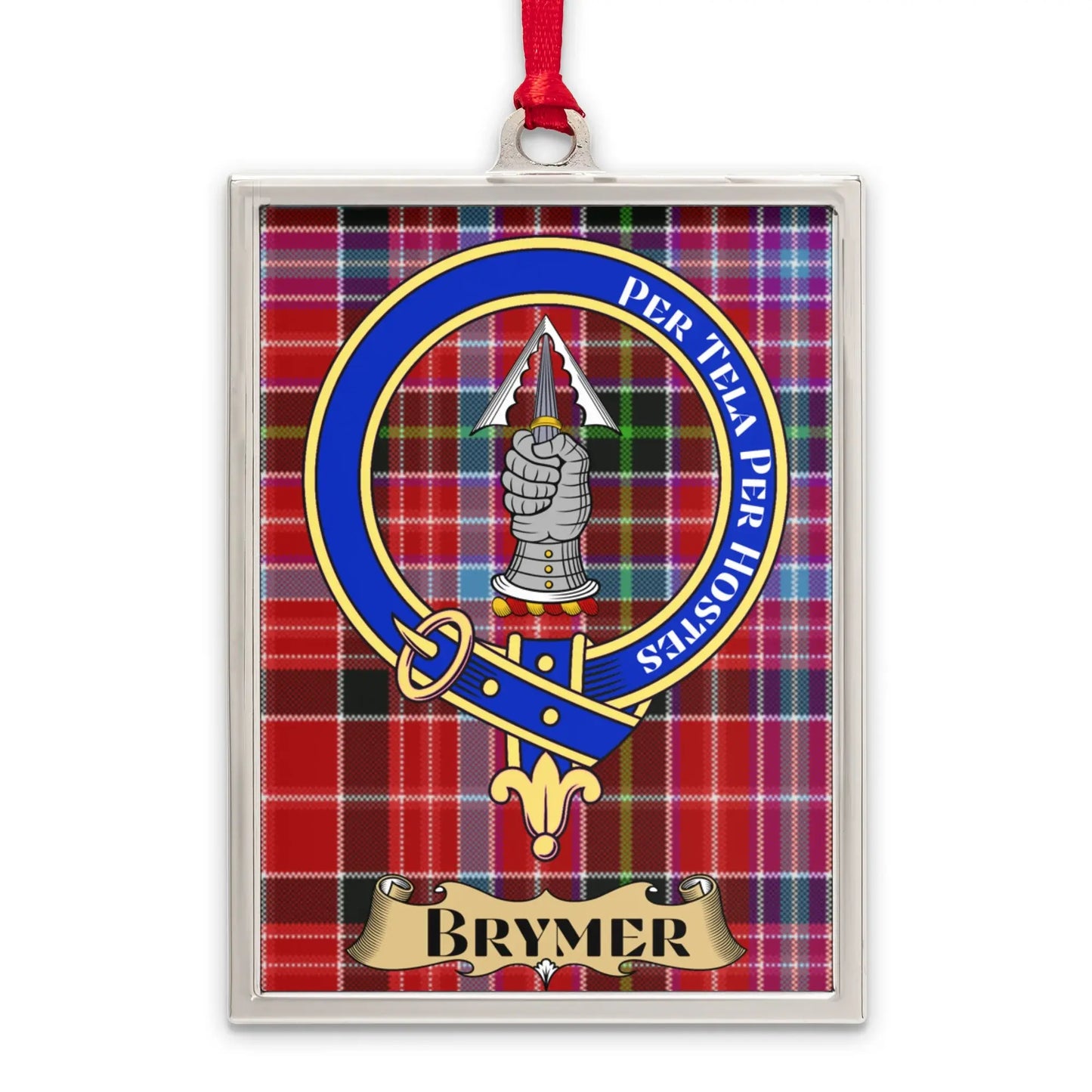 Brymer Clan Crest Badge with Tartan Design product