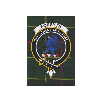 Forsyth Clan Scottish Tartan Crest Garden Flag