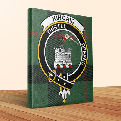 Kincaid Clan Tartan Scottish Heritage Custom Canvas Wall Art - This'll Defend Motto Decor