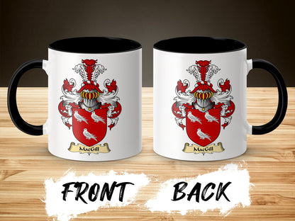 MacGill Family Coat of Arms Design Accent Coffee Mug - Living Stone Gifts