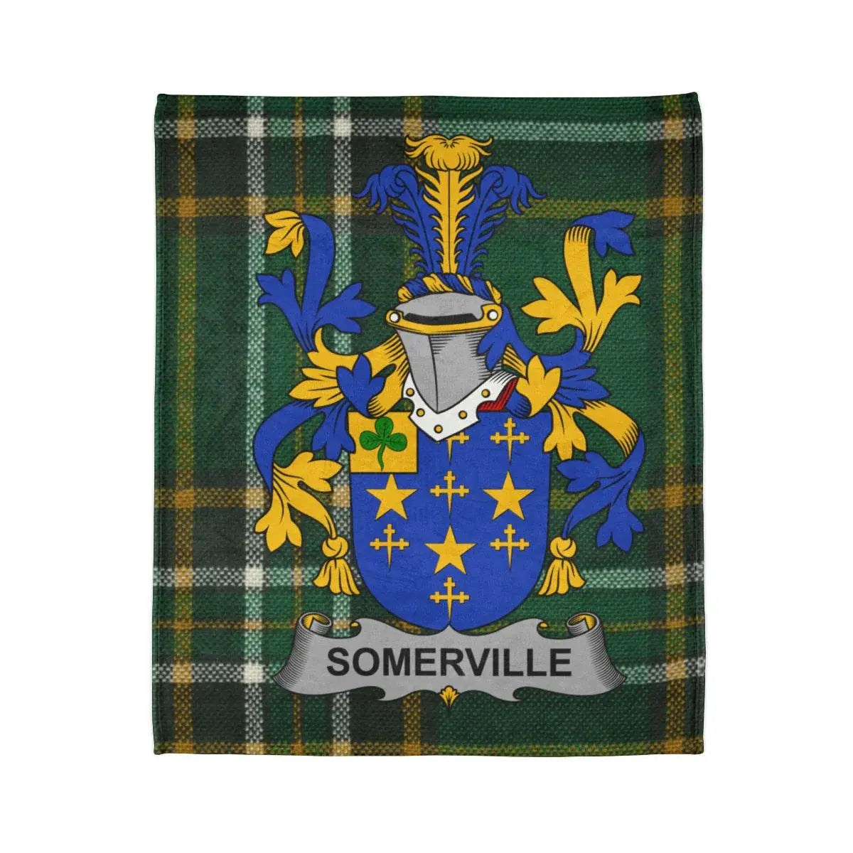 Somerville Clan Tartan Crest Blanket product