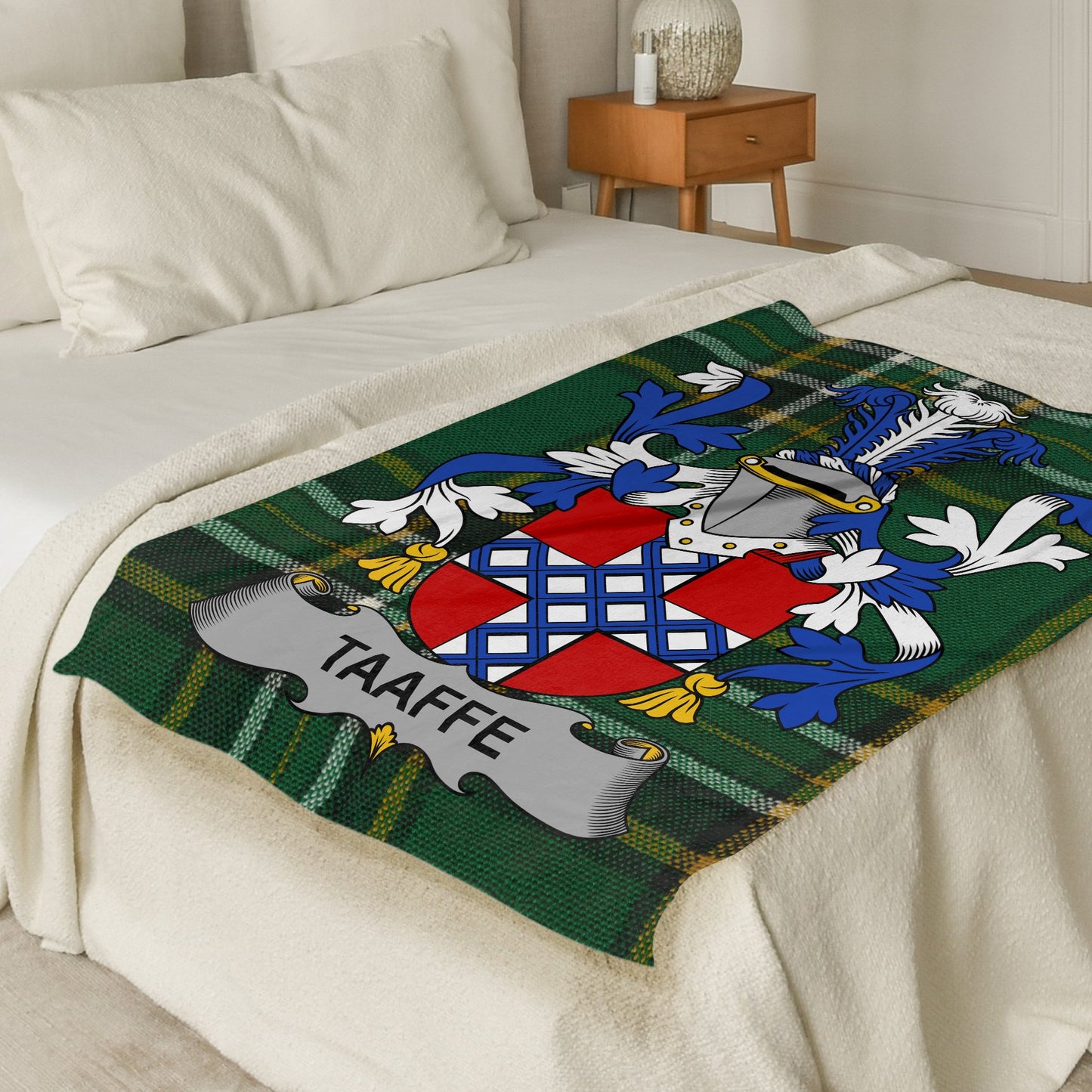 Taaffe Surname Irish Tartan Throw Blanket - Living Stone Gifts