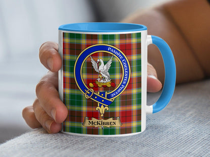 McKibben Scottish Clan Tartan Crest Design Mug - Living Stone Gifts