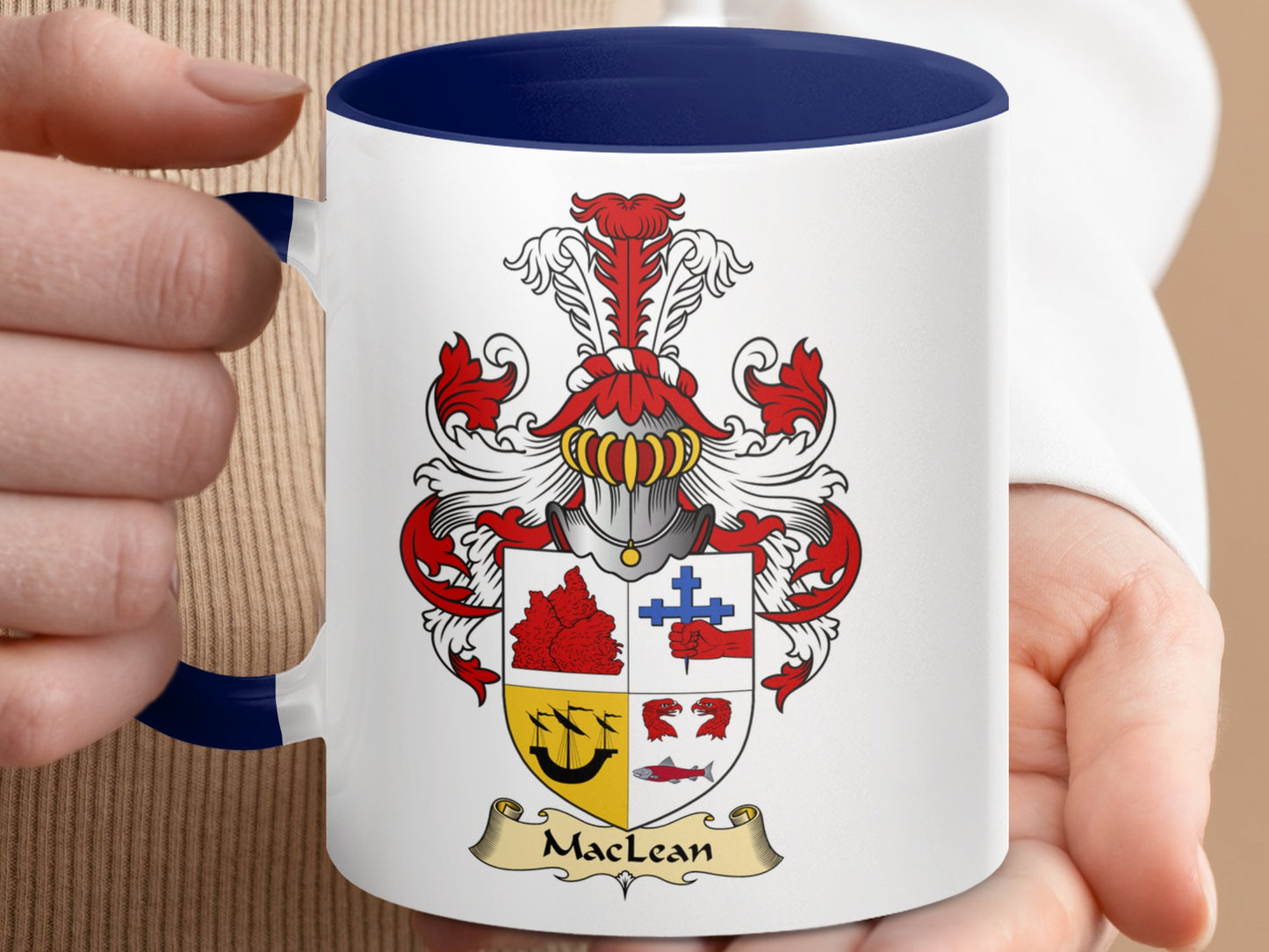 MacLean Clan Family Crest Scottish Heritage Emblem Mug - Living Stone Gifts