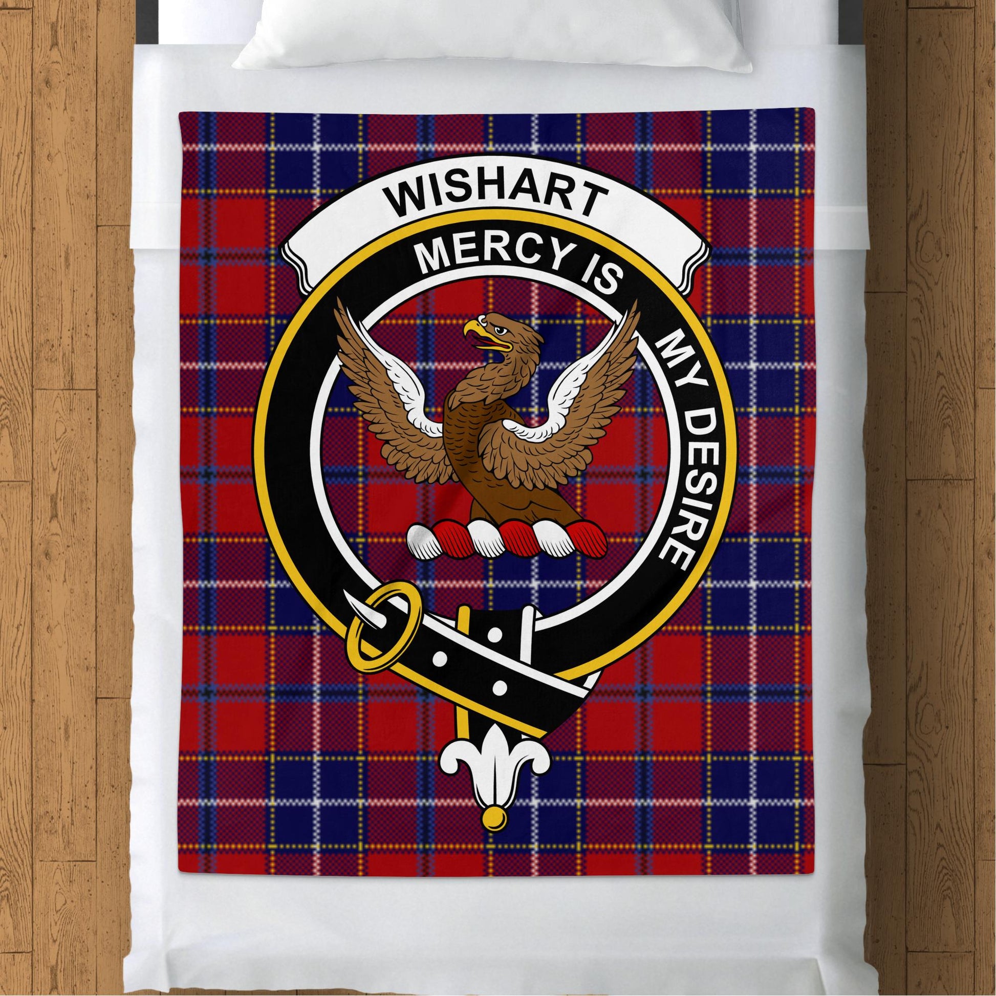 Scottish Clan Wishart Tartan Throw Blanket - Living Stone Gifts