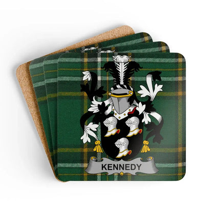 Kennedy Family Tartan Plaid Coasters Set product