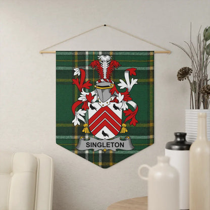 Family Crest Plaid Pattern Hanging Wall Banner product