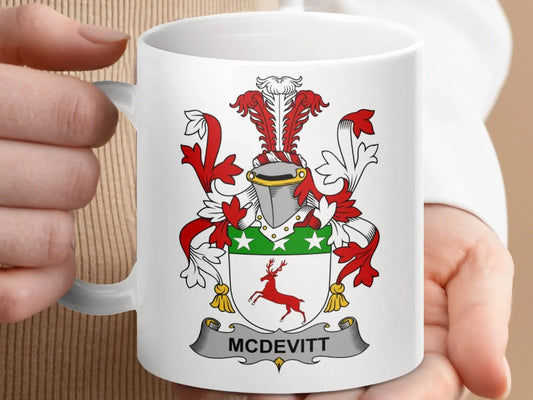 McDevitt Irish Family Crest Novelty Mug - Celtic Ancestry Gifts