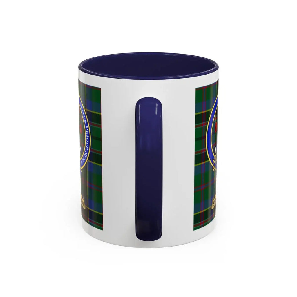 Stevenson clan crest mug shown in 11 oz and 15 oz sizes