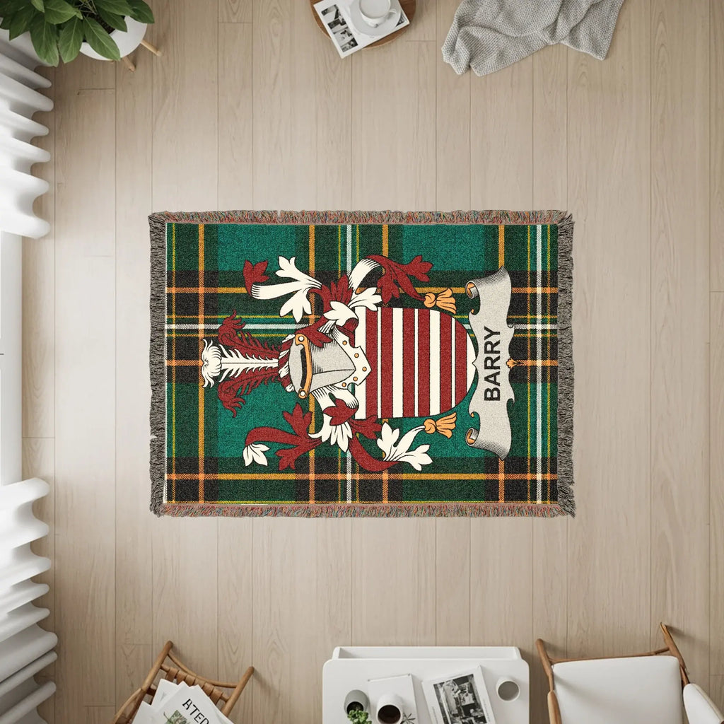BARRY Family Crest Plaid Tartan Design product type