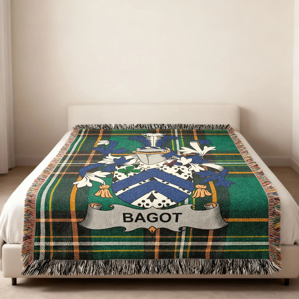 Bagot Family Crest Scottish Tartan Plaid Blanket product type
