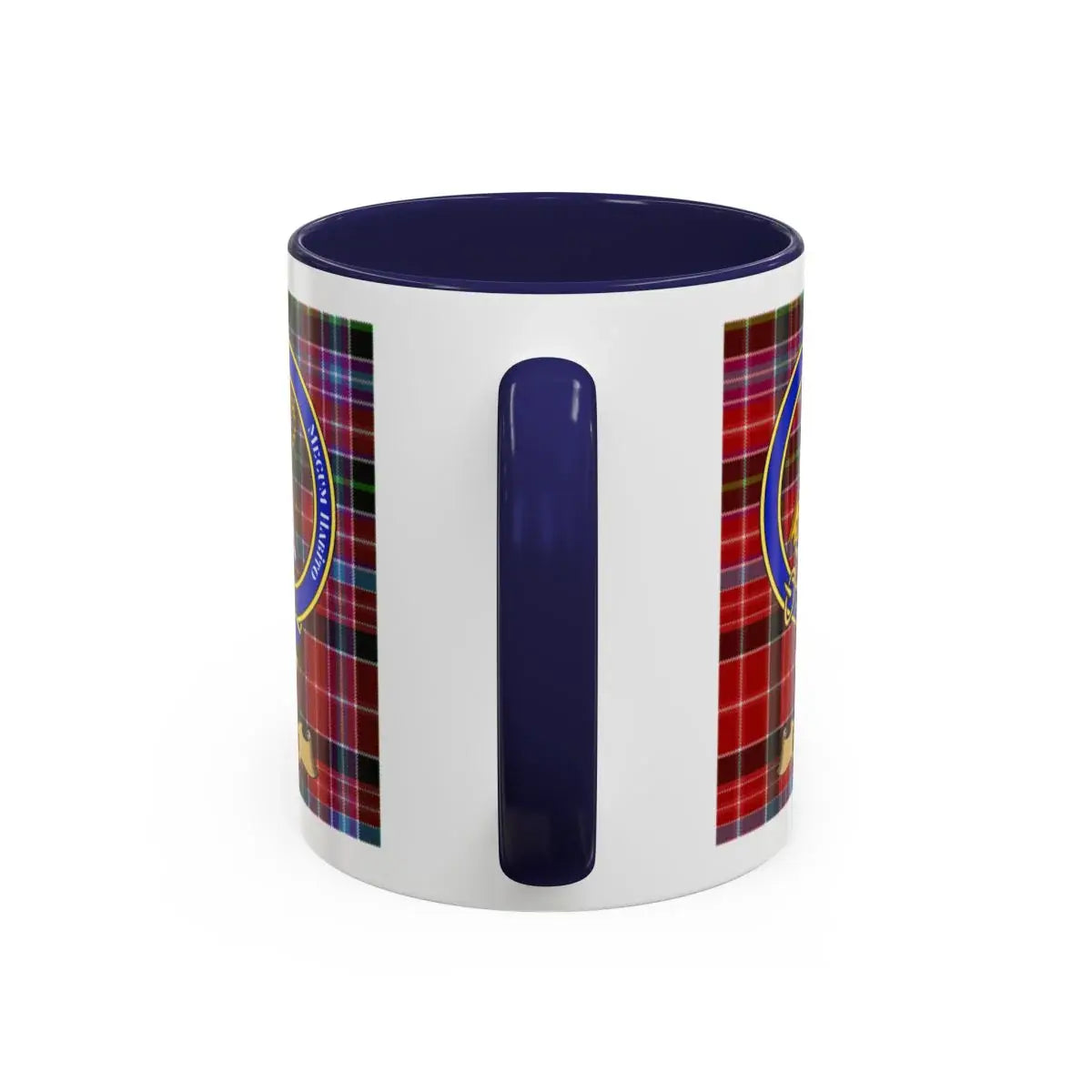 Dun clan crest mug shown in 11 oz and 15 oz sizes