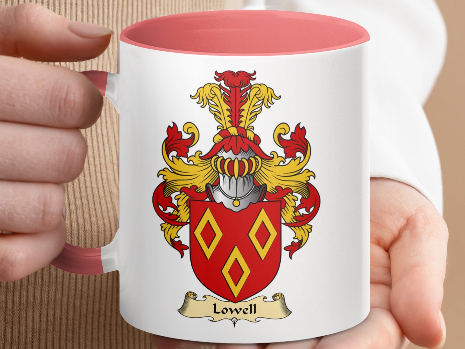 Clan Lowell Scottish Coat of Arms Accent Mug - Living Stone Gifts