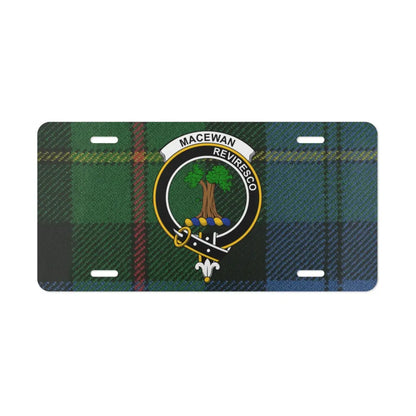 MacEwan Reviresco Crest Green Plaid License Plate product