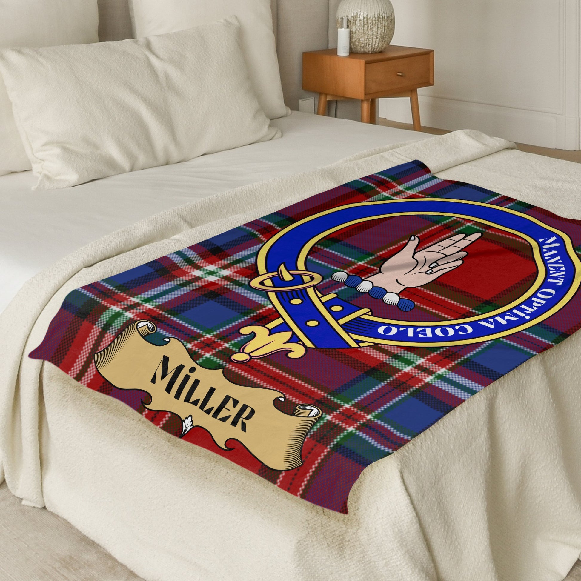 Scottish Clan Miller Tartan Throw Blanket - Living Stone Gifts