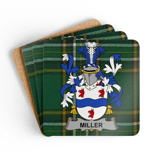 Miller Family Plaid Crest Coasters Set home decor product type