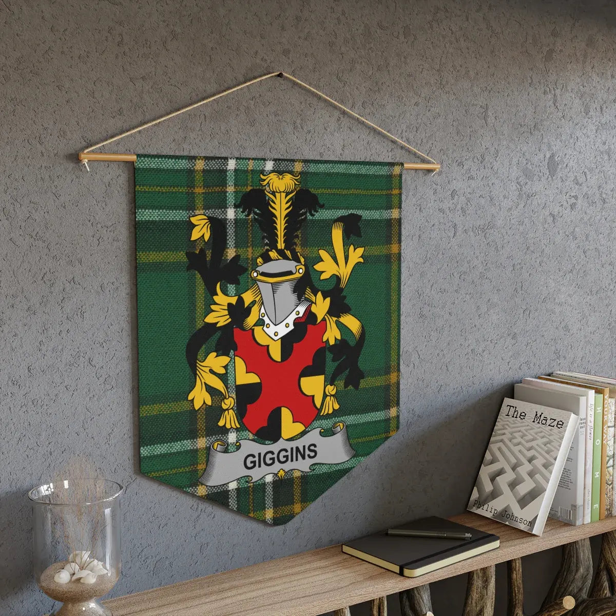 Custom Family Crest Tartan Wall Hanging Banner product