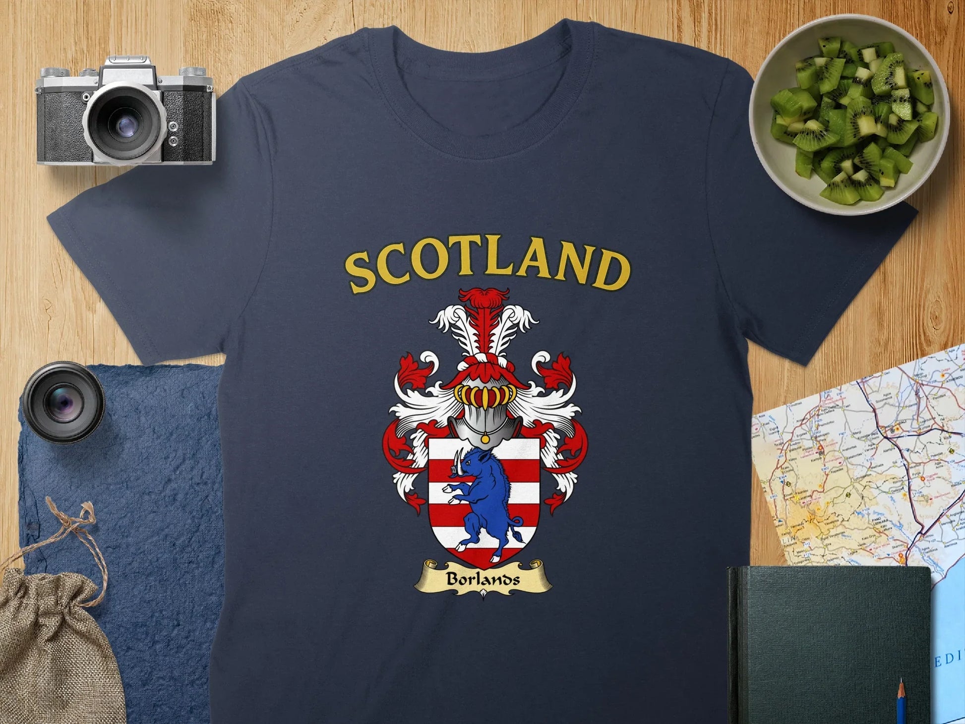 Scotland Borlands Crest Emblem Navy Blue Shirt product