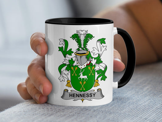 Hennessy Surname Irish Coat of Arms Mug - Living Stone Gifts