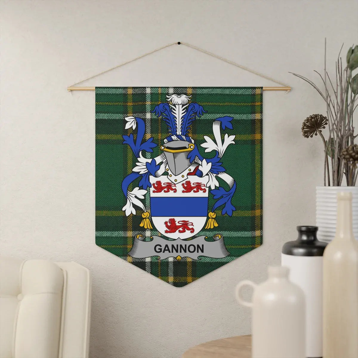 Gannon Family Crest Custom Tartan Wall Hanging product