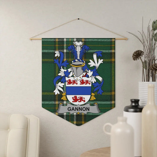 Gannon Family Crest Custom Tartan Wall Hanging product