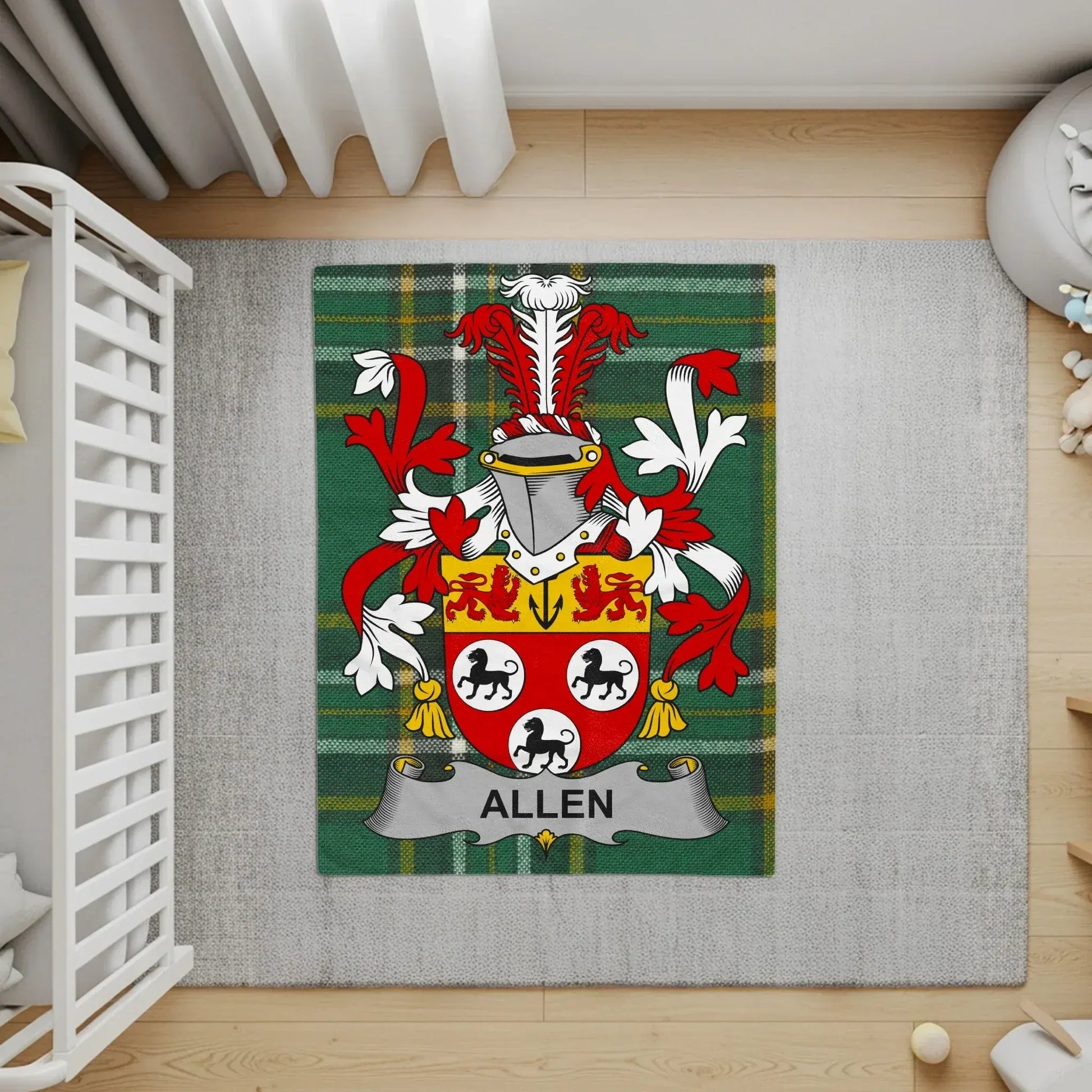 Personalized Family Crest Design Area Rug product