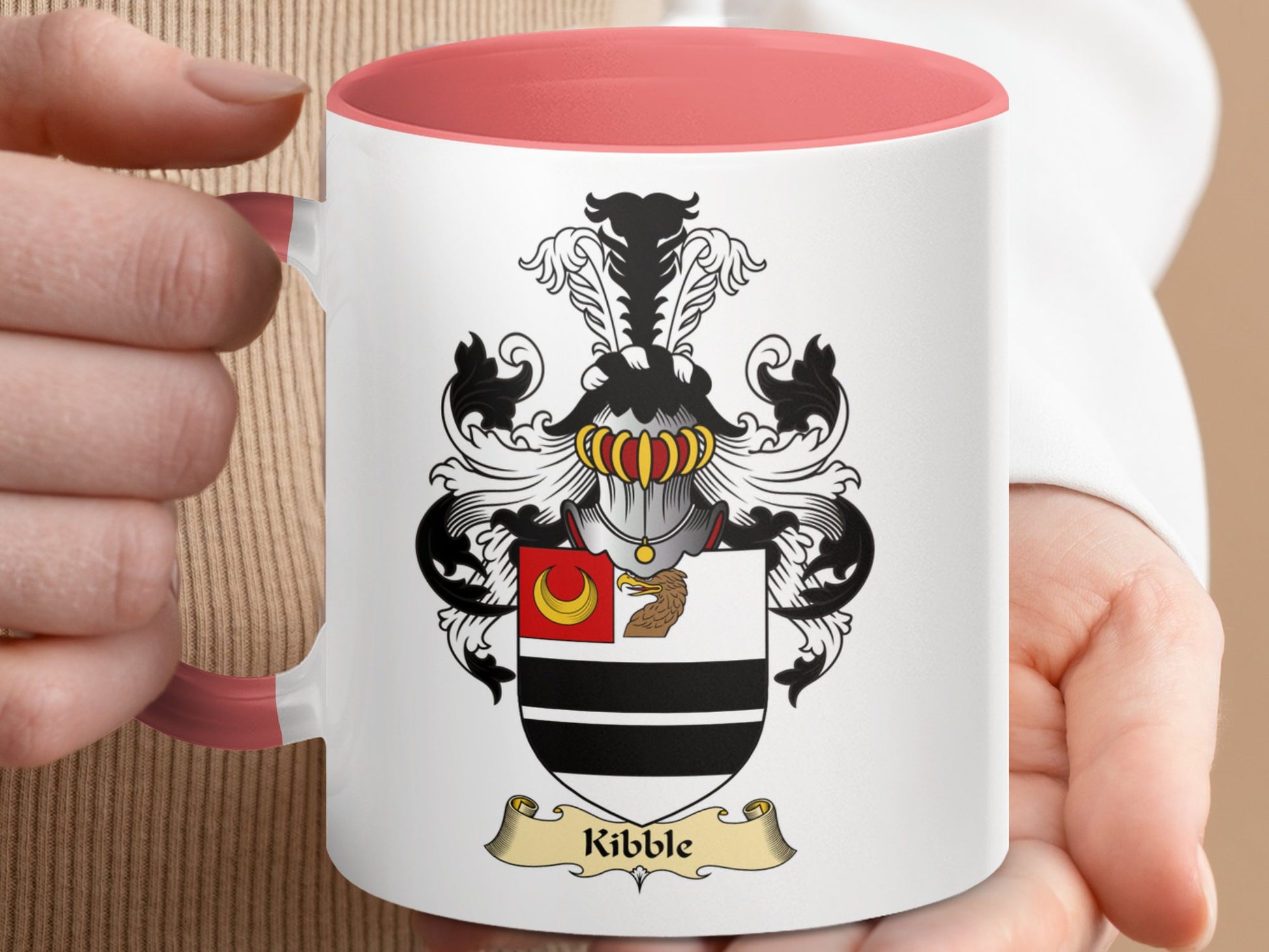 Clan Kibble Scottish Coat of Arms Accent Mug - Living Stone Gifts