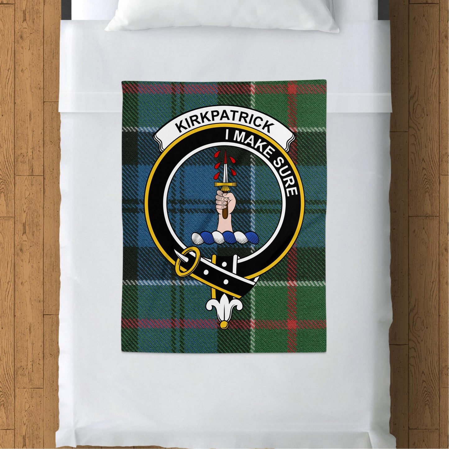 Kirkpatrick Crest I Make Sure Scottish Clan Blanket - Living Stone Gifts