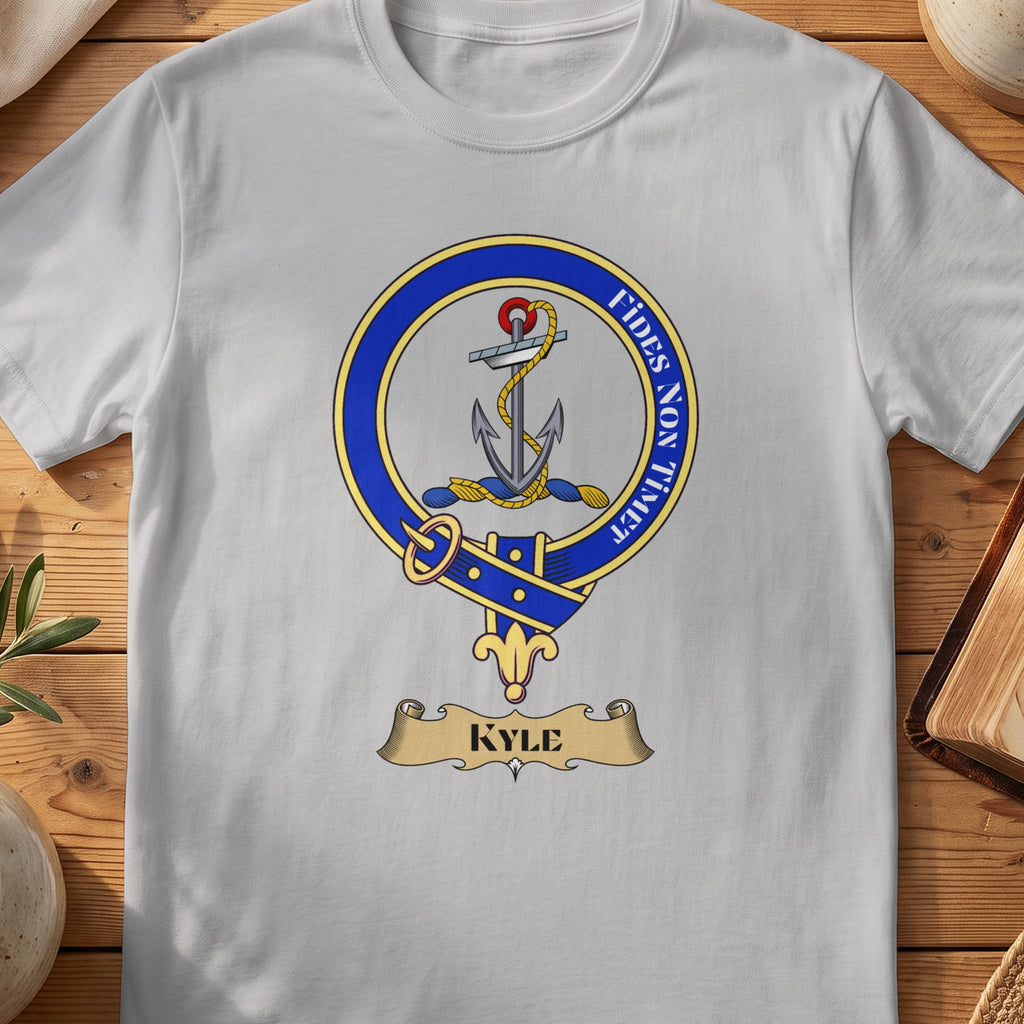 Kyle Scottish clan crest T-shirt in Sport Grey