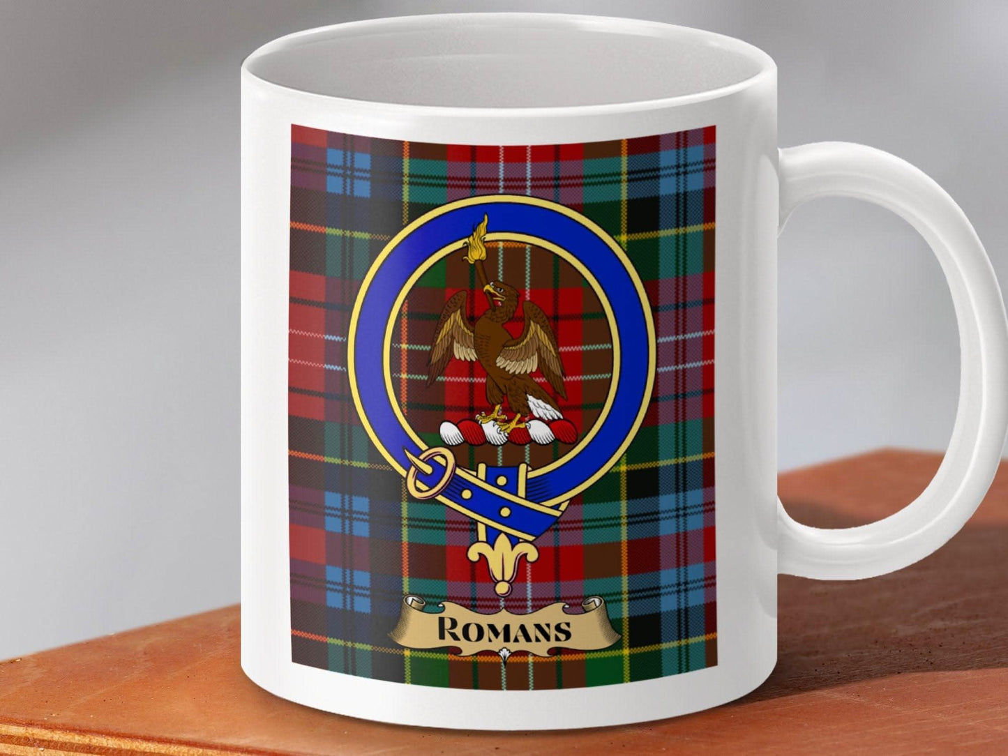 Romans Clan Crest Mug Unique Tartan Design product