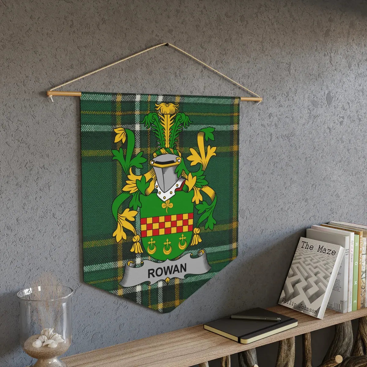 Rowan Family Crest Tartan Wall Hanging product