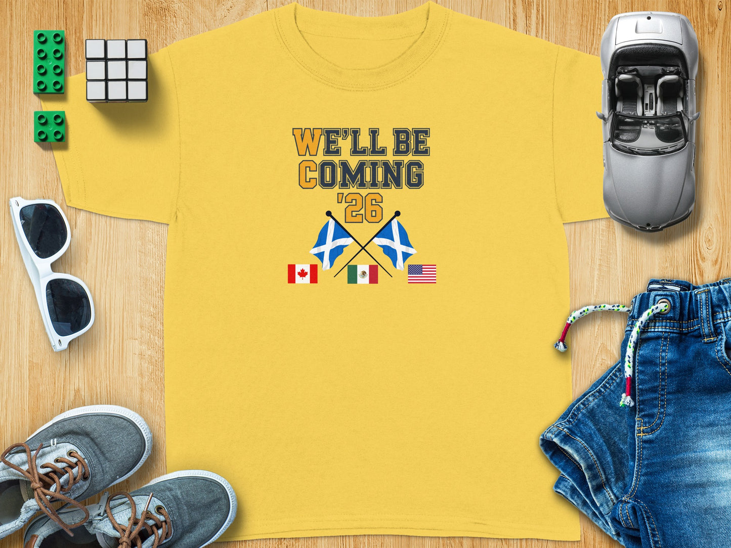 WE'LL BE COMING '26 Flags Design T-shirt product