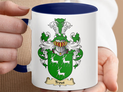 Clan Trout Scottish Coat of Arms Mug - Living Stone Gifts