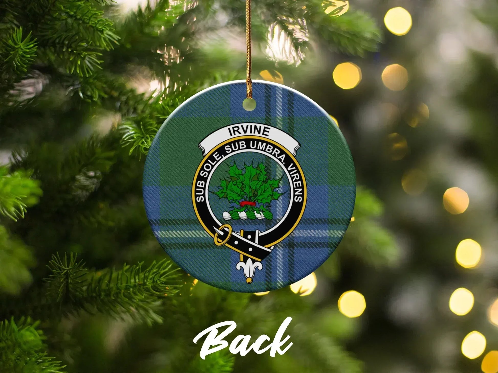 Irvine Tartan Pattern Christmas Tree Ornament product type