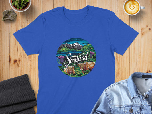 Scenic Scottish Highlands Design T-Shirt - Living Stone Gifts