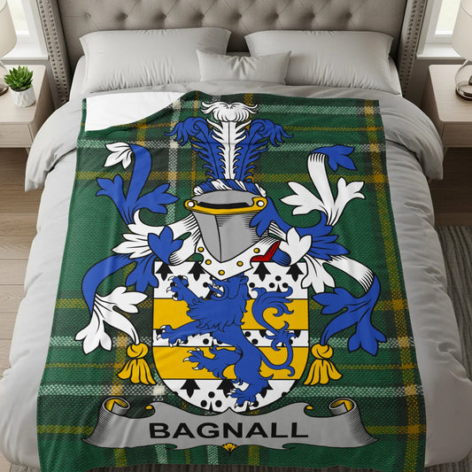 Personalized Family Crest Bagnall Cozy Blanket product type
