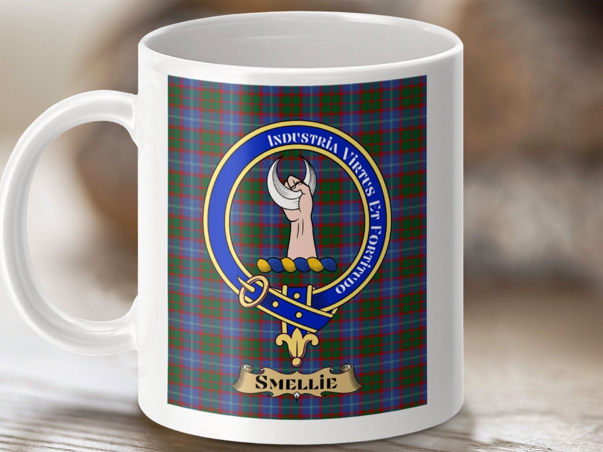 Family Crest Tartan Print Coffee Mug Unique Product