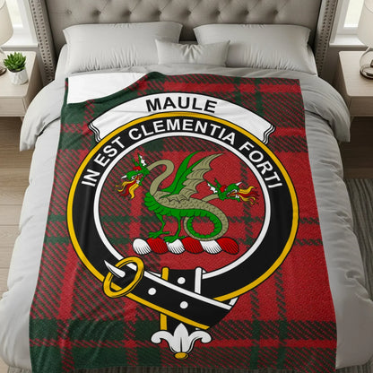 Clan Maule Crest and Tartan Blanket product type
