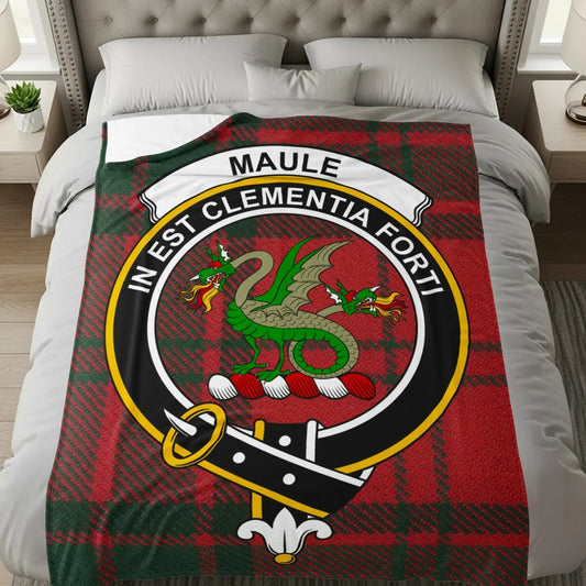 Clan Maule Crest and Tartan Blanket product type