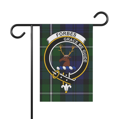 Forbes Clan Scottish Tartan Crest Garden Flag