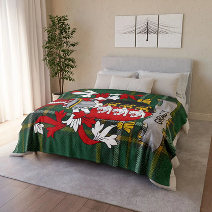 Grady Surname Irish Coat Of Arms Tartan Blanket