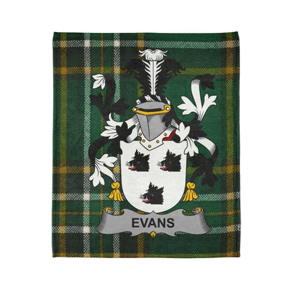 Personalized Evans Family Crest Plaid Blanket product