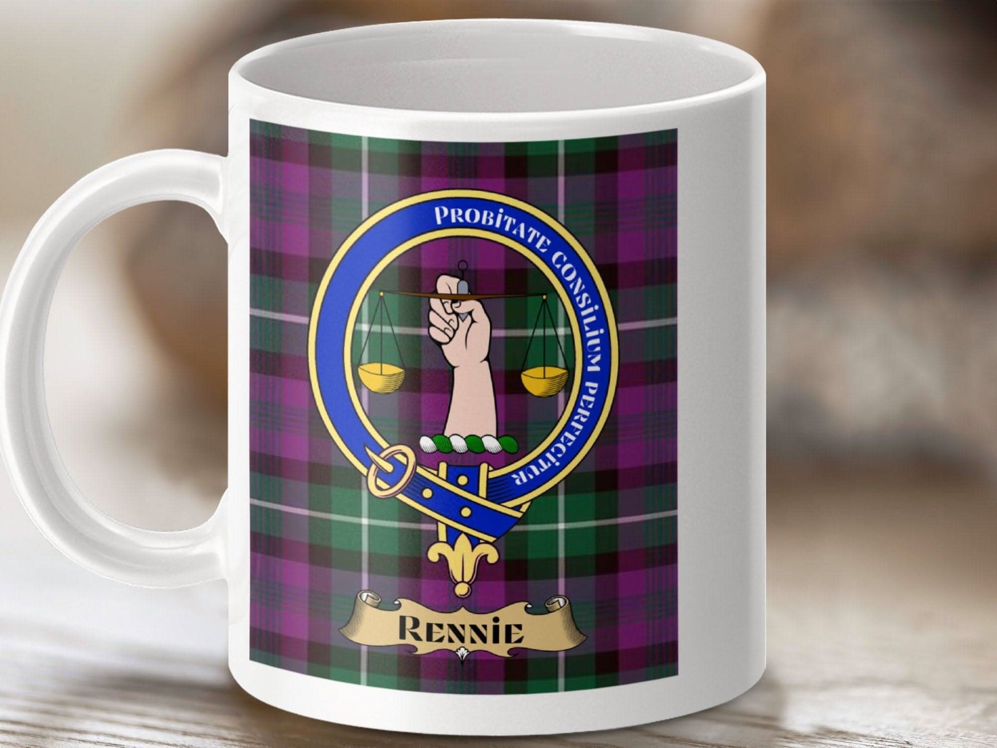 Tartan Plaid Family Crest Rennie Mug Product