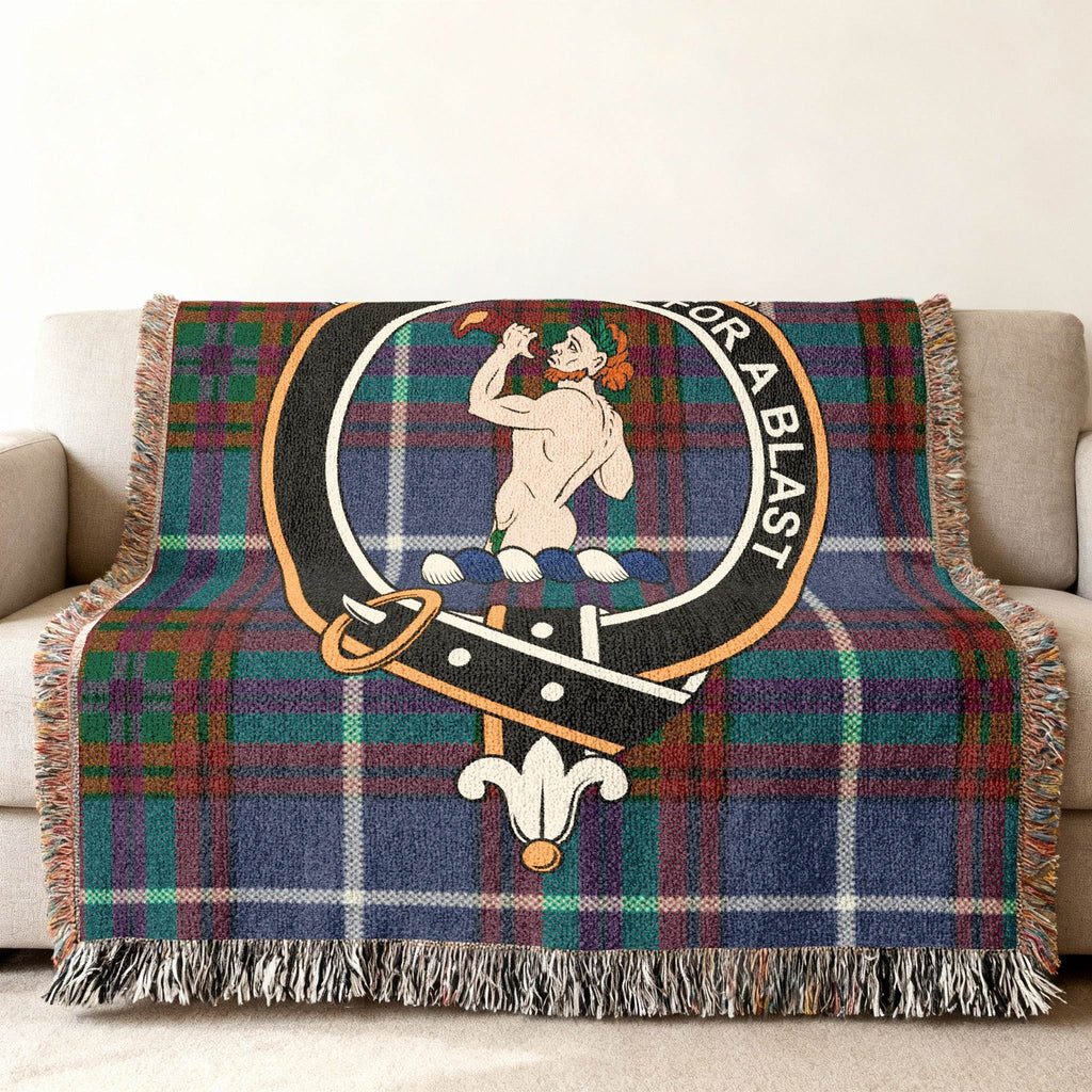 Clan Crest Tartan Throw Blanket Decorative Product