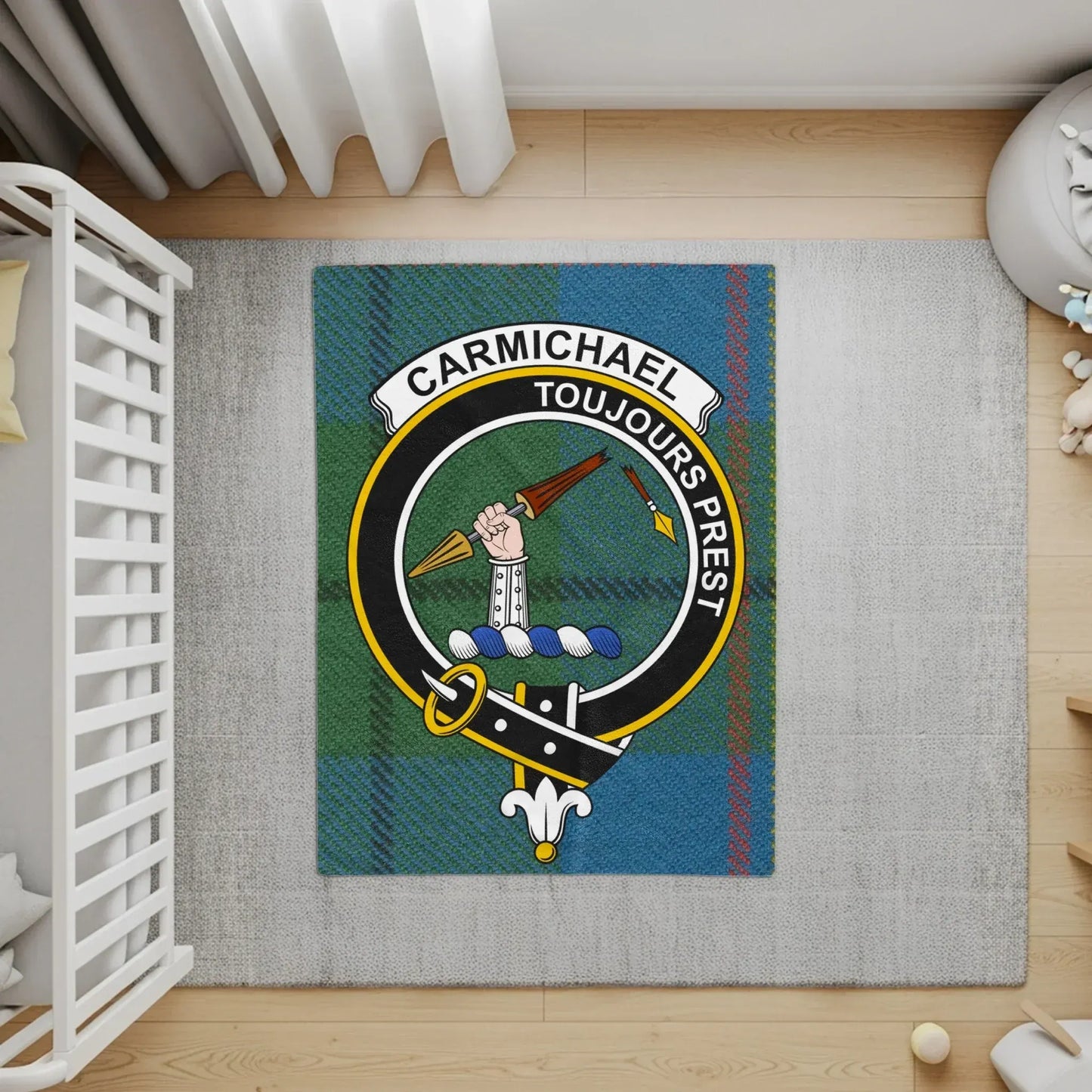 Carmichael Toujours Prest Emblem Baby Nursery Rug product