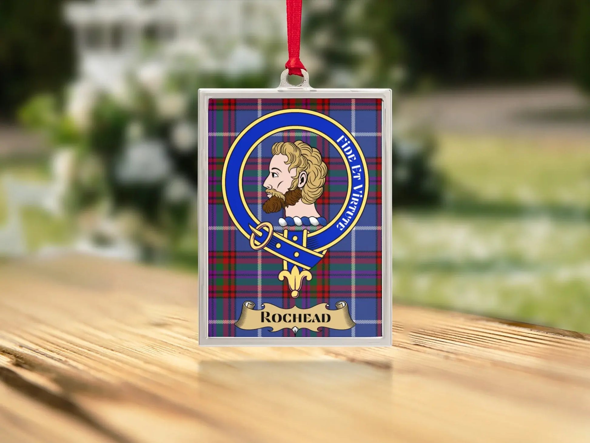 Custom Family Crest Clan Tartan Printed Ornament product