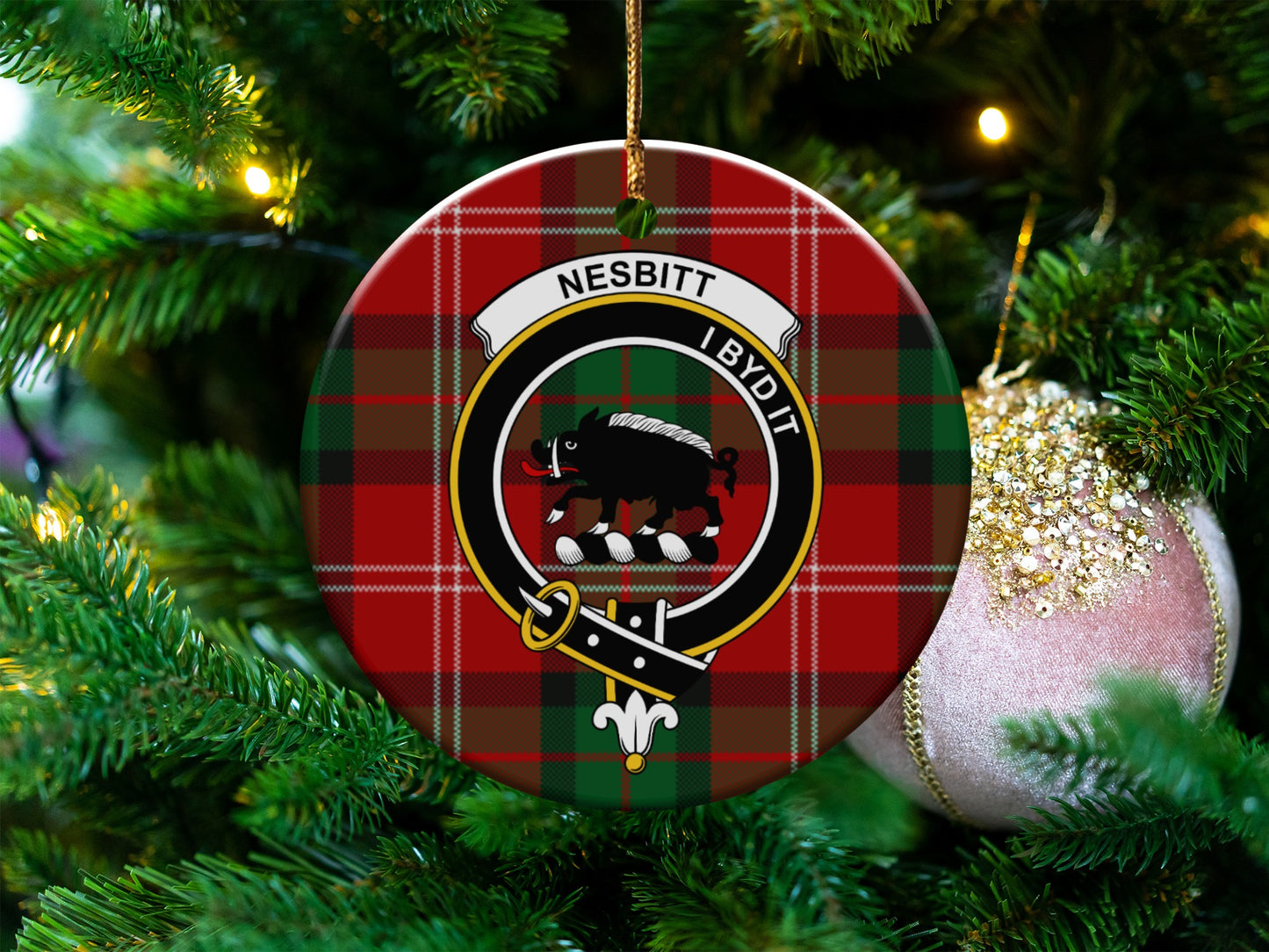 Nesbitt Family Crest Christmas Ornament Holiday Decor