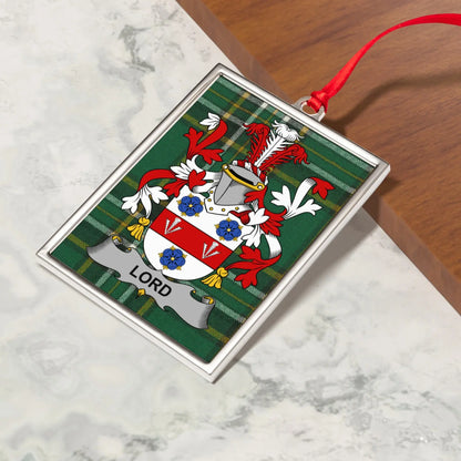 Custom Lord Family Crest Rectangle Ornament product