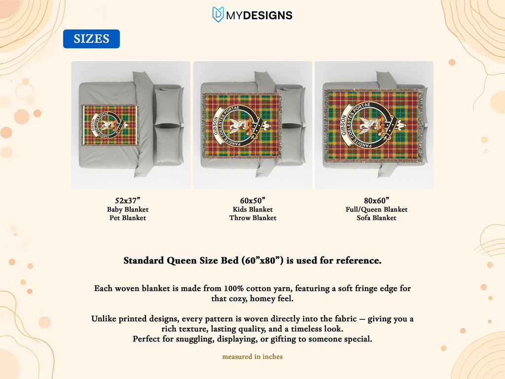 Cozy Woven Blanket with Plaid Pattern in Various Sizes