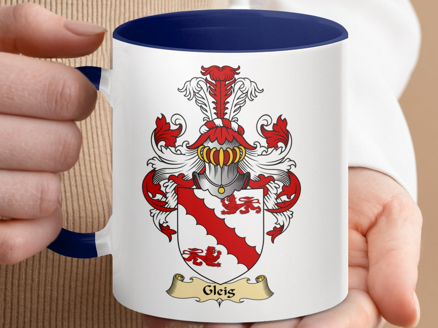 Gleig Scottish Clan Accent Coffee Mug - Living Stone Gifts